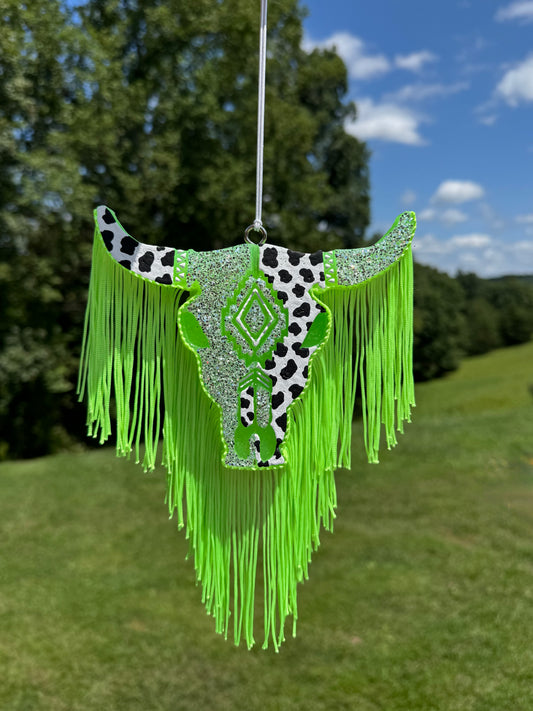 Lime Green Large Aztec Bull