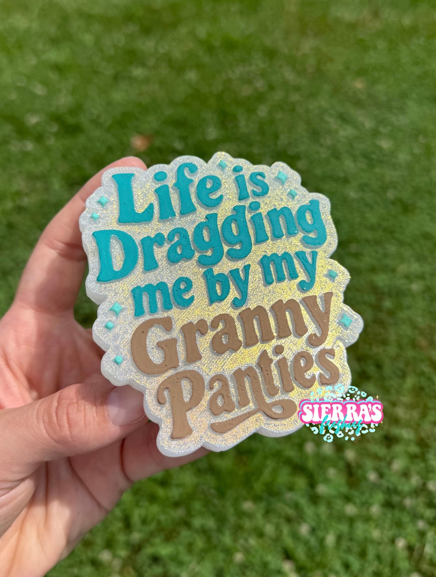Dragging by Granny Panties