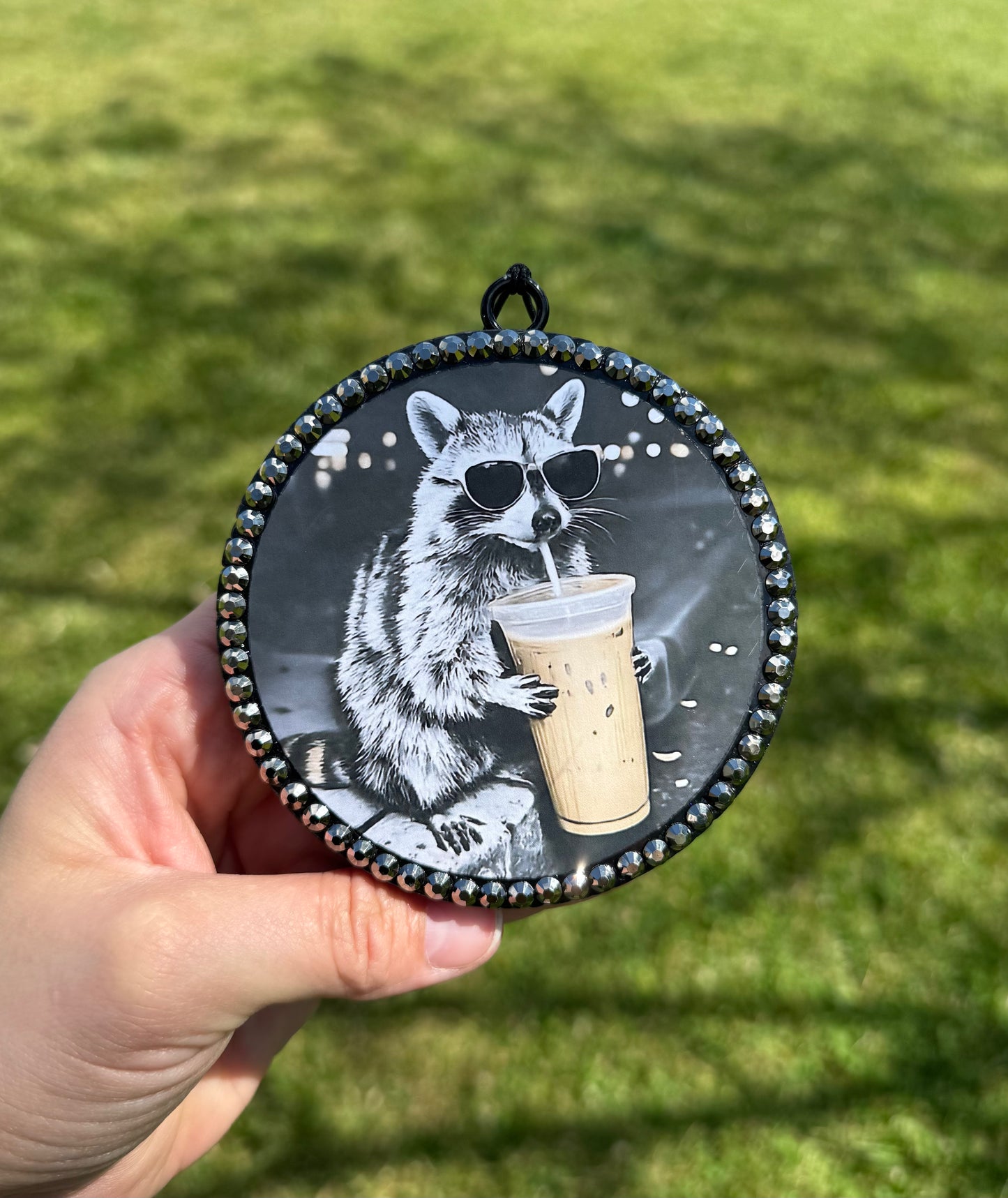 Iced coffee raccoon