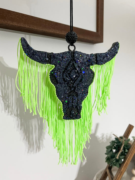 Neon Green Large Aztec Bull